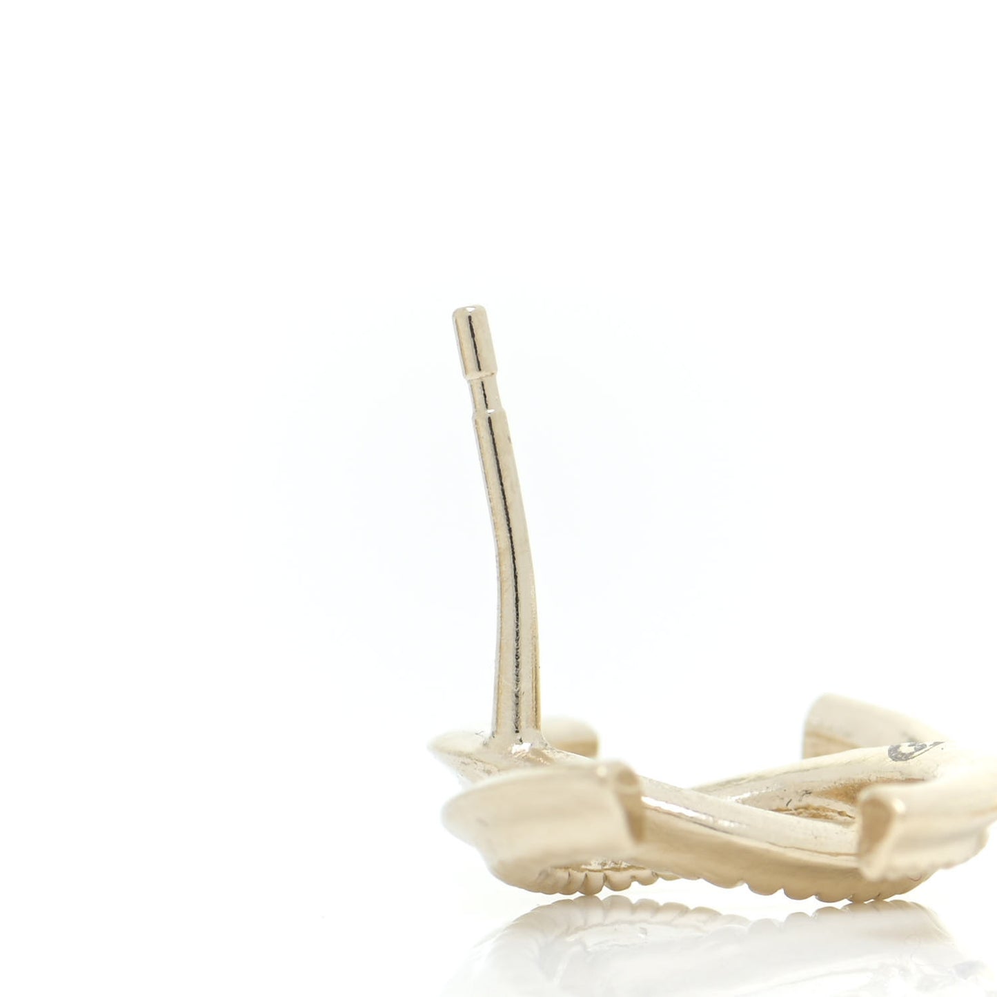 Pearl CC Heart Drop Earrings Gold