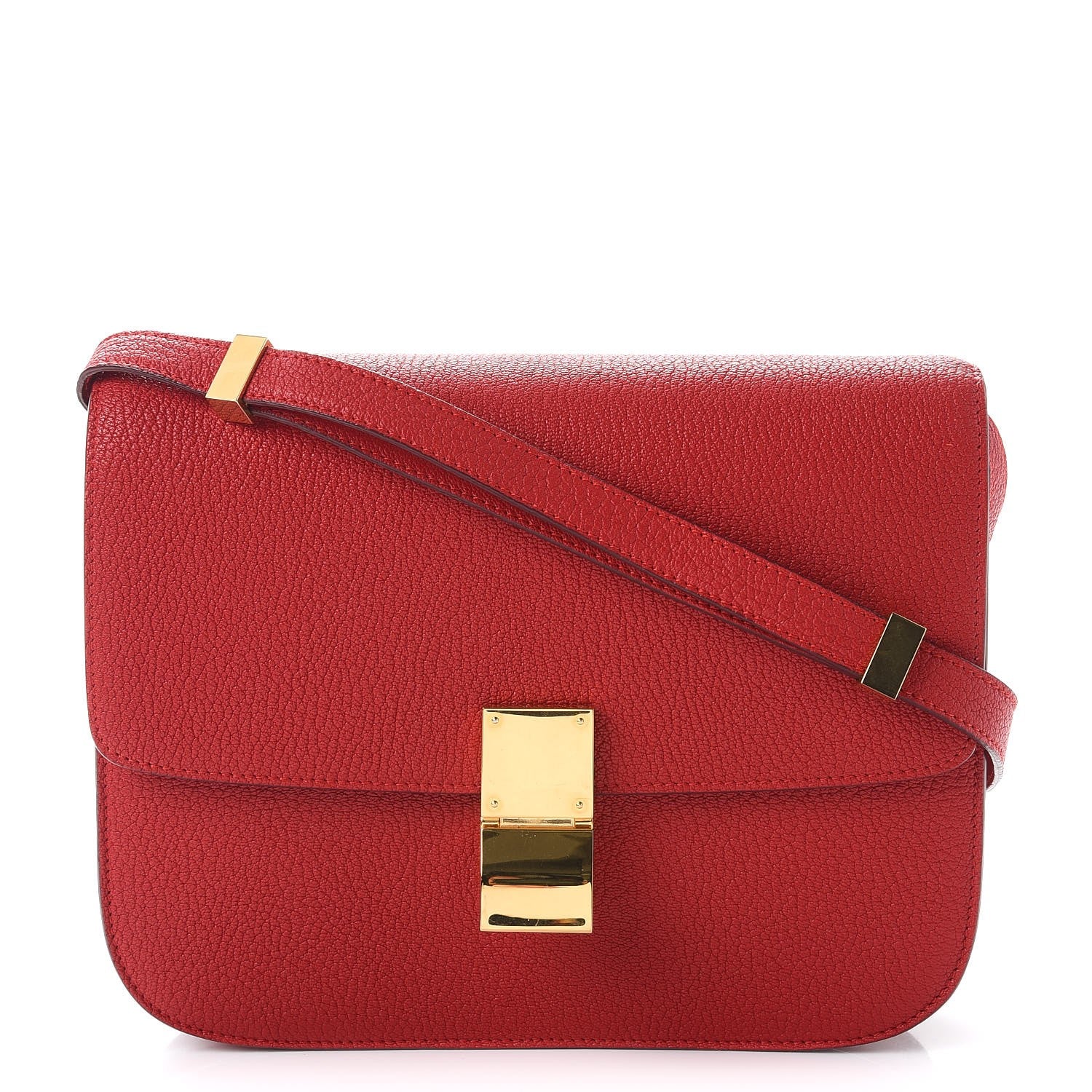 Celine Goatskin Medium Classic Box Flap Bag Carmin 1 of 8