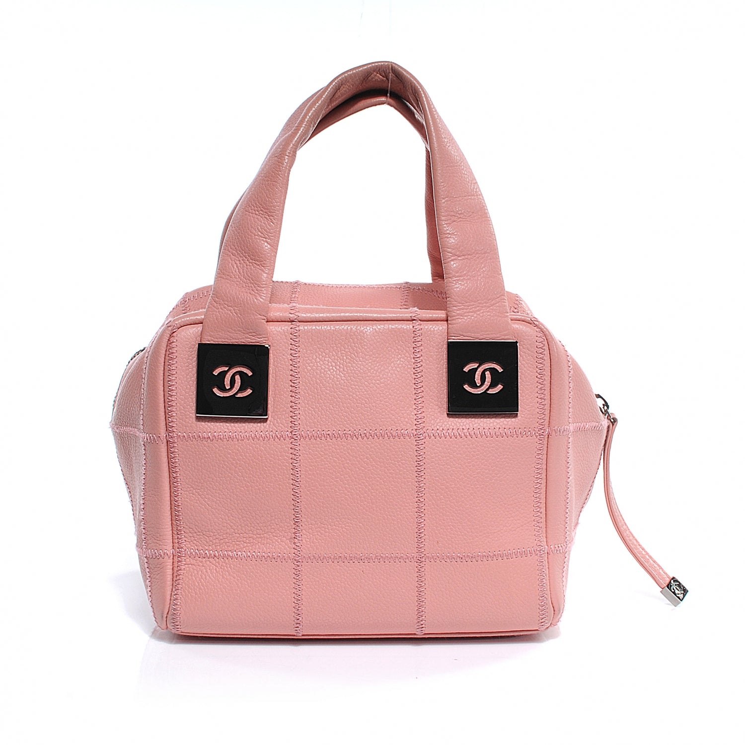 Chanel Caviar Square Stitched Tote Pink 1 of 7