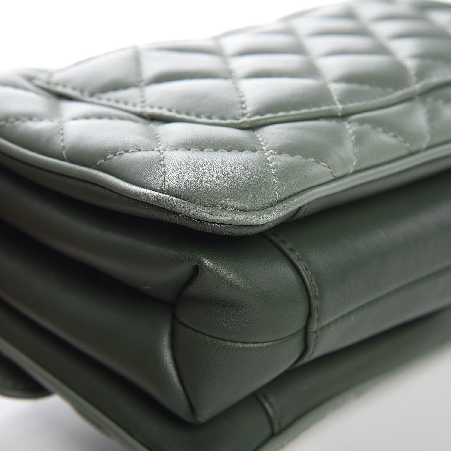 Chanel Lambskin Quilted Coco Vintage Flap Green 11 of 14