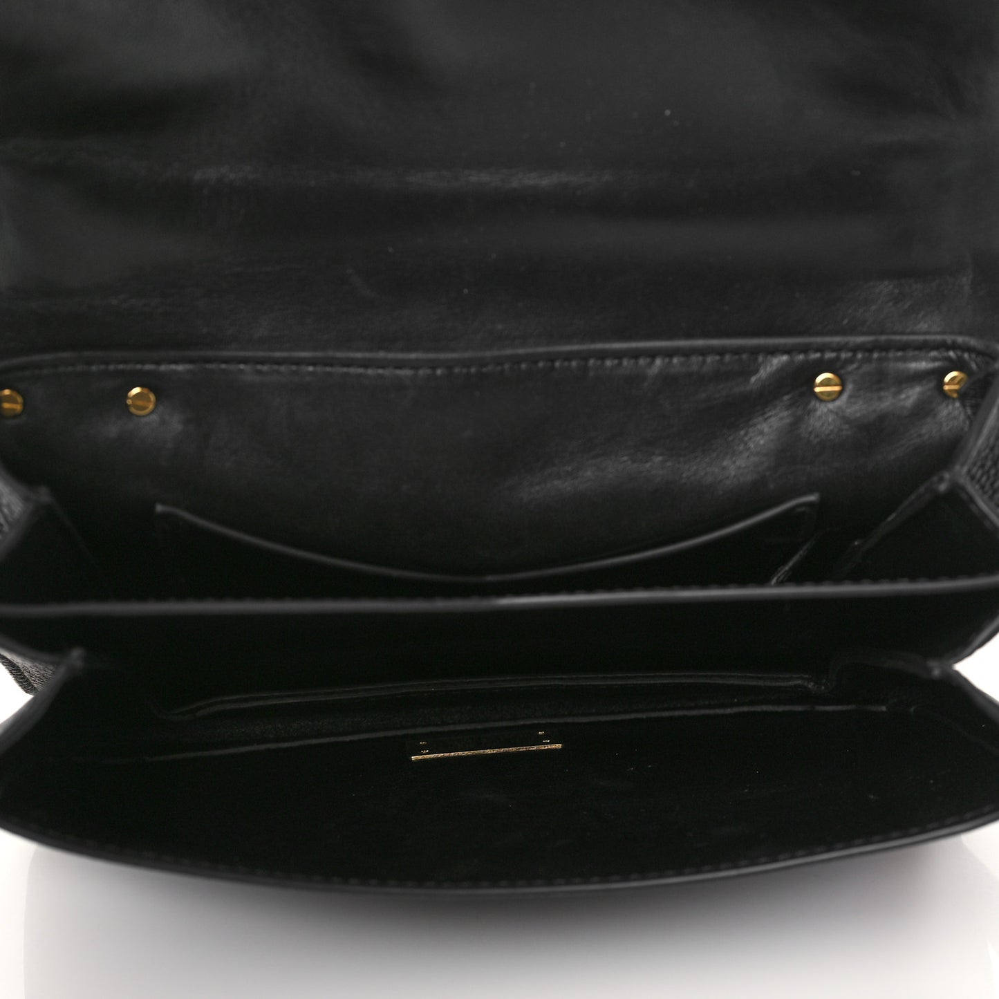 Calfskin Mount Envelope Bag Black
