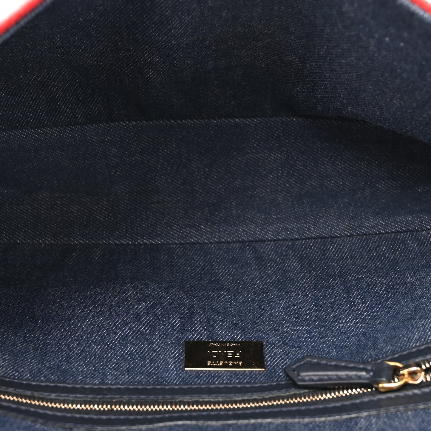 Denim Large Baguette Blue Rosso