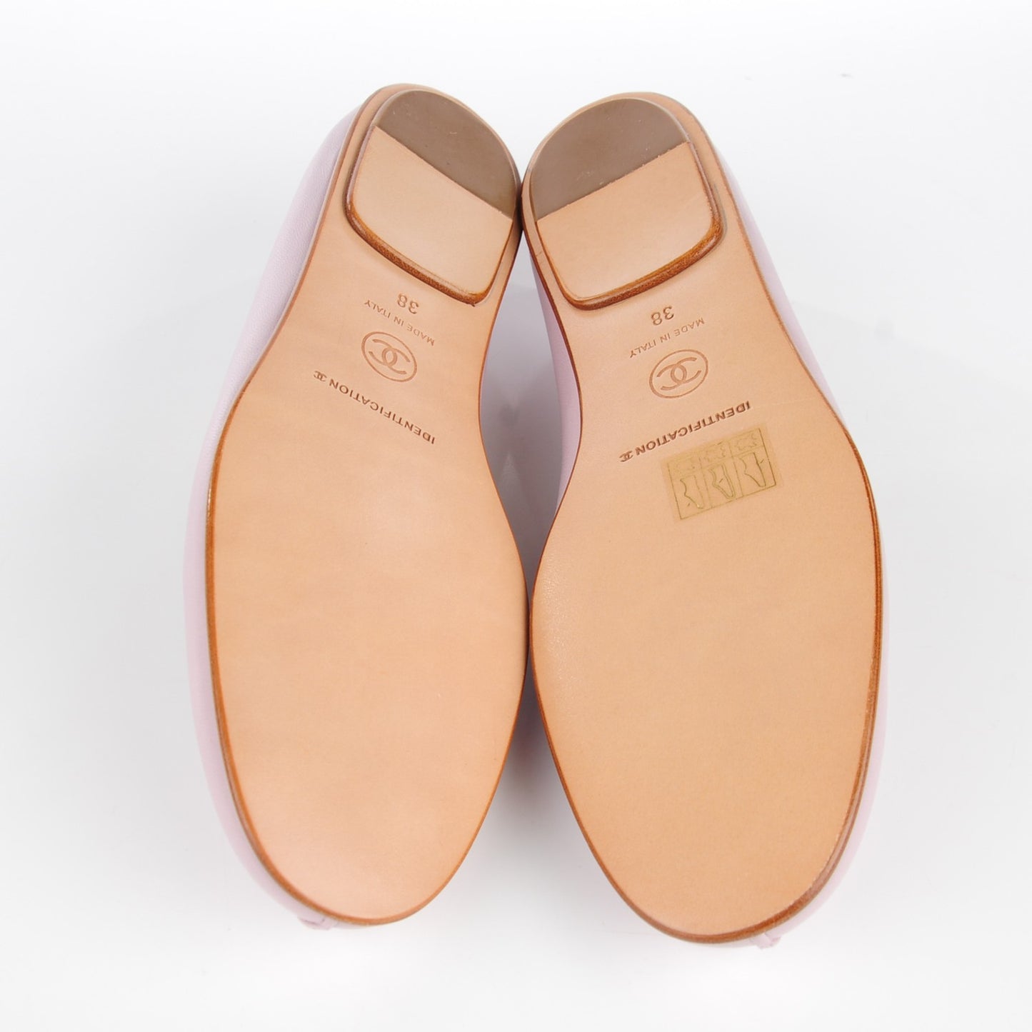 Lambskin Ballerina Flats 38 Pink