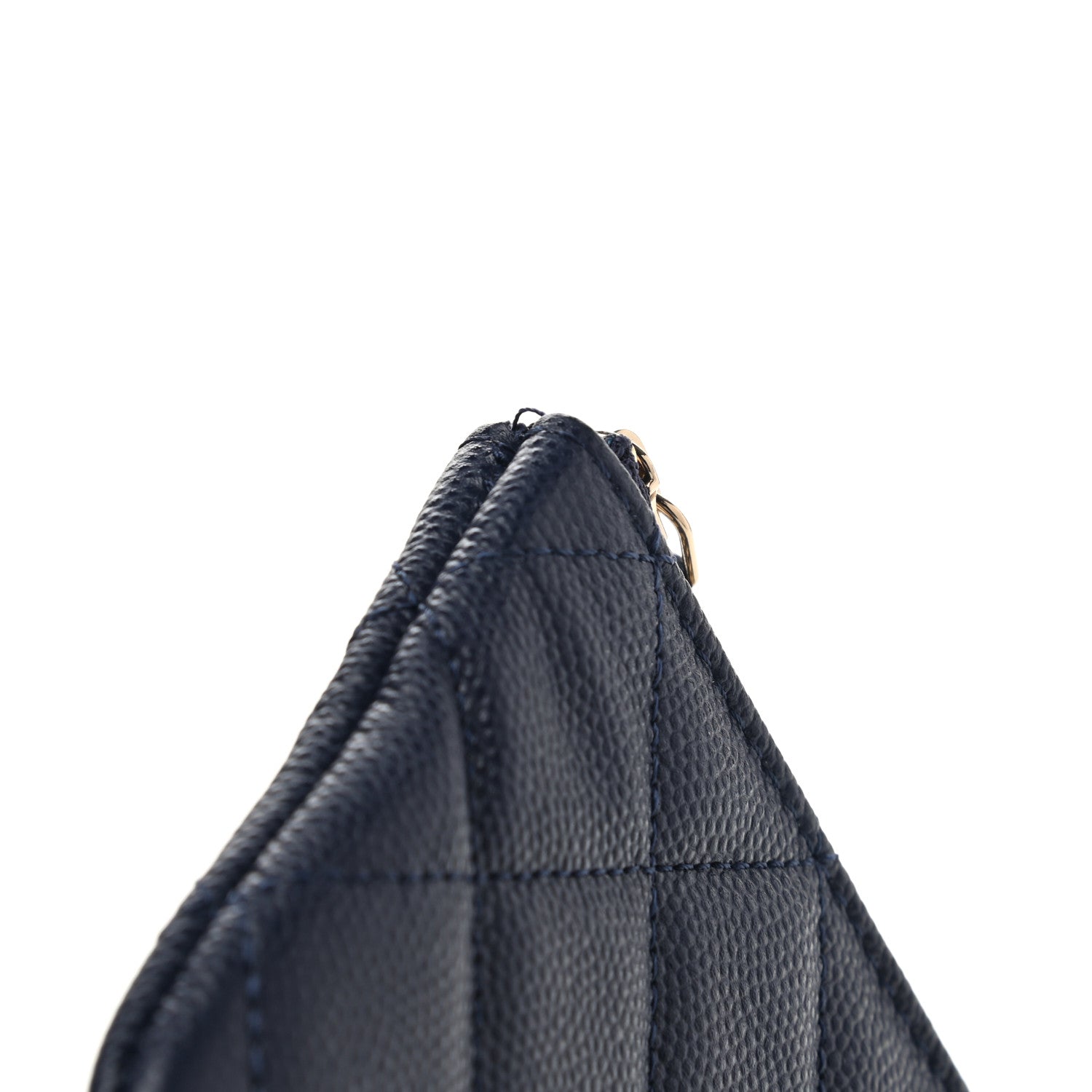 Chanel Caviar Quilted Small Cosmetic Case Navy Blue 8 of 9