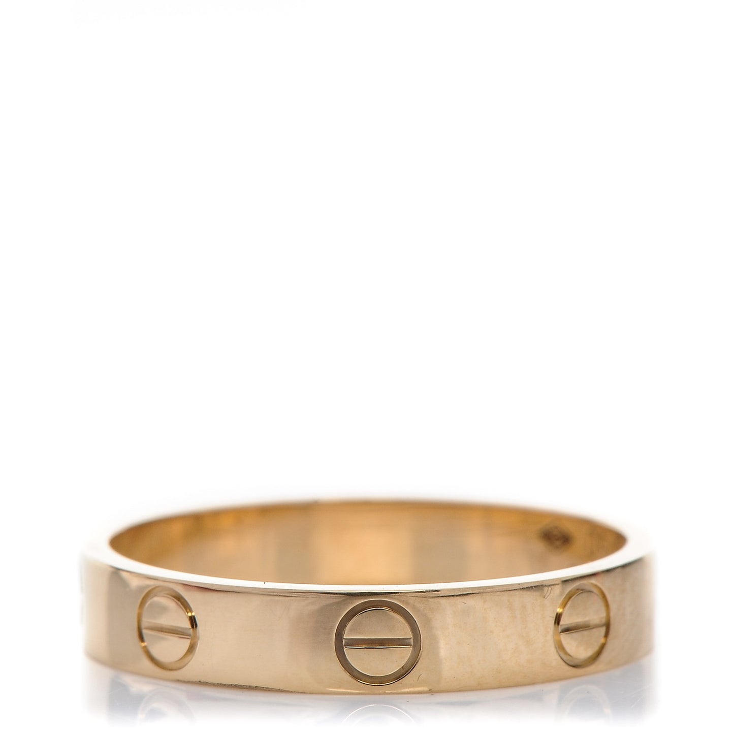 18K Yellow Gold 4mm LOVE Wedding Band Ring 55 7.25