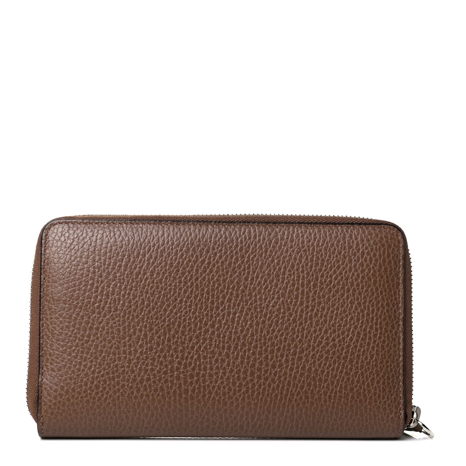 Gucci Pebbled Calfskin Large Zip Around Organizer Wallet Brown 1 of 6