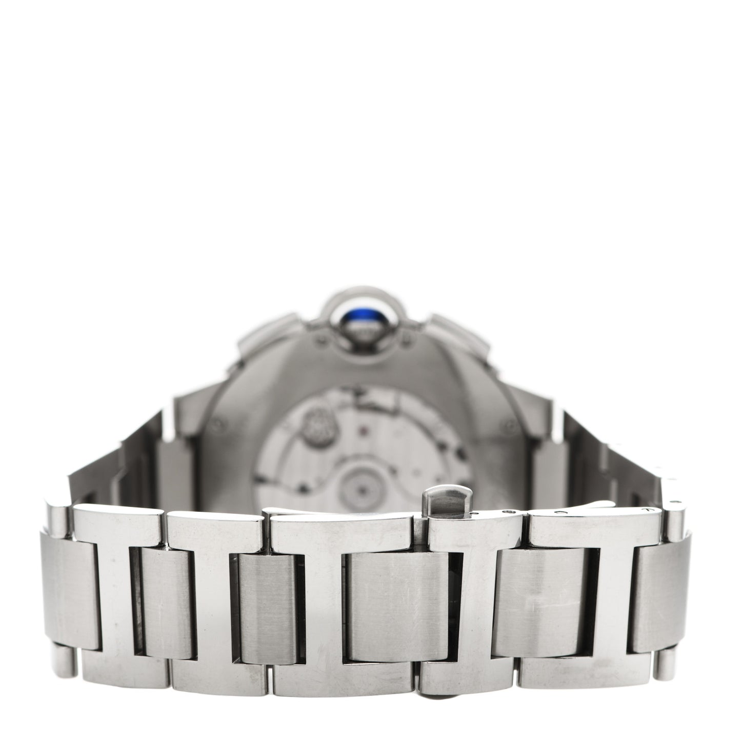 Stainless Steel 44mm Ballon Bleu De Cartier Chronograph Automatic Watch Black