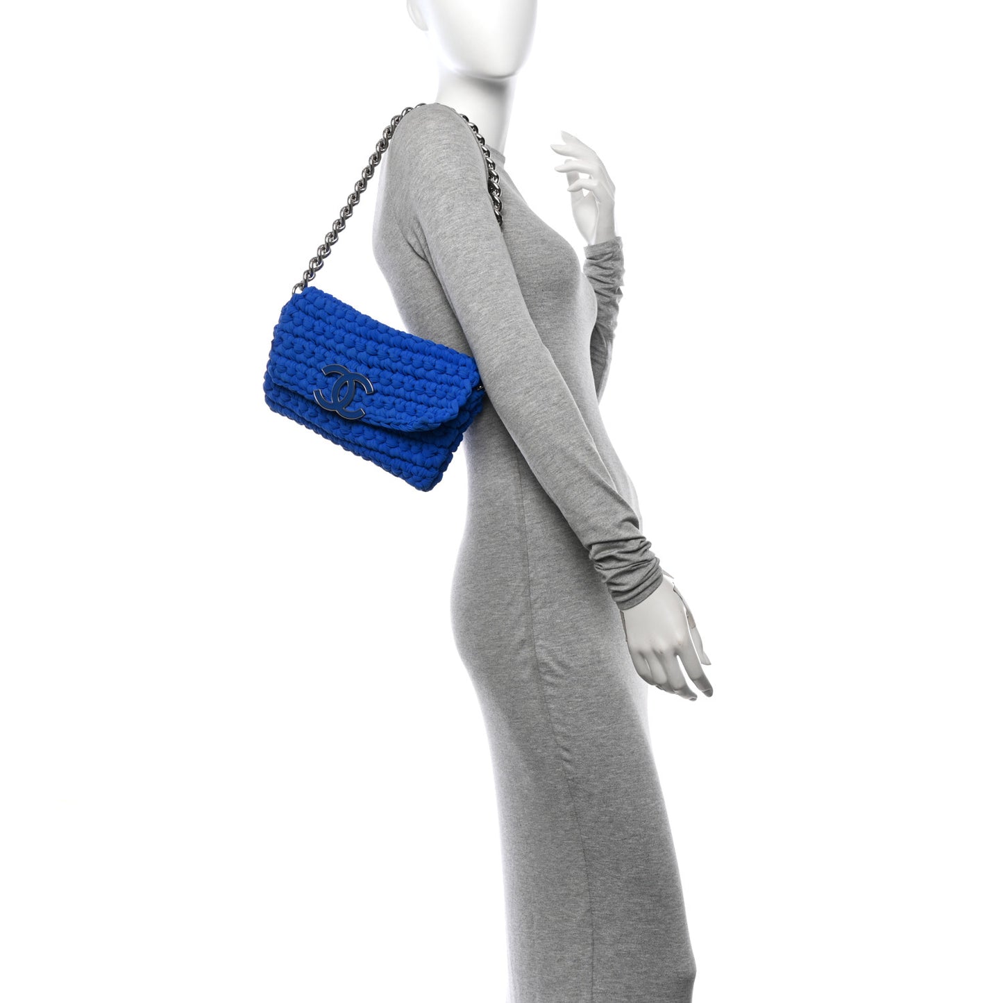 Crochet Fancy Single Flap Blue