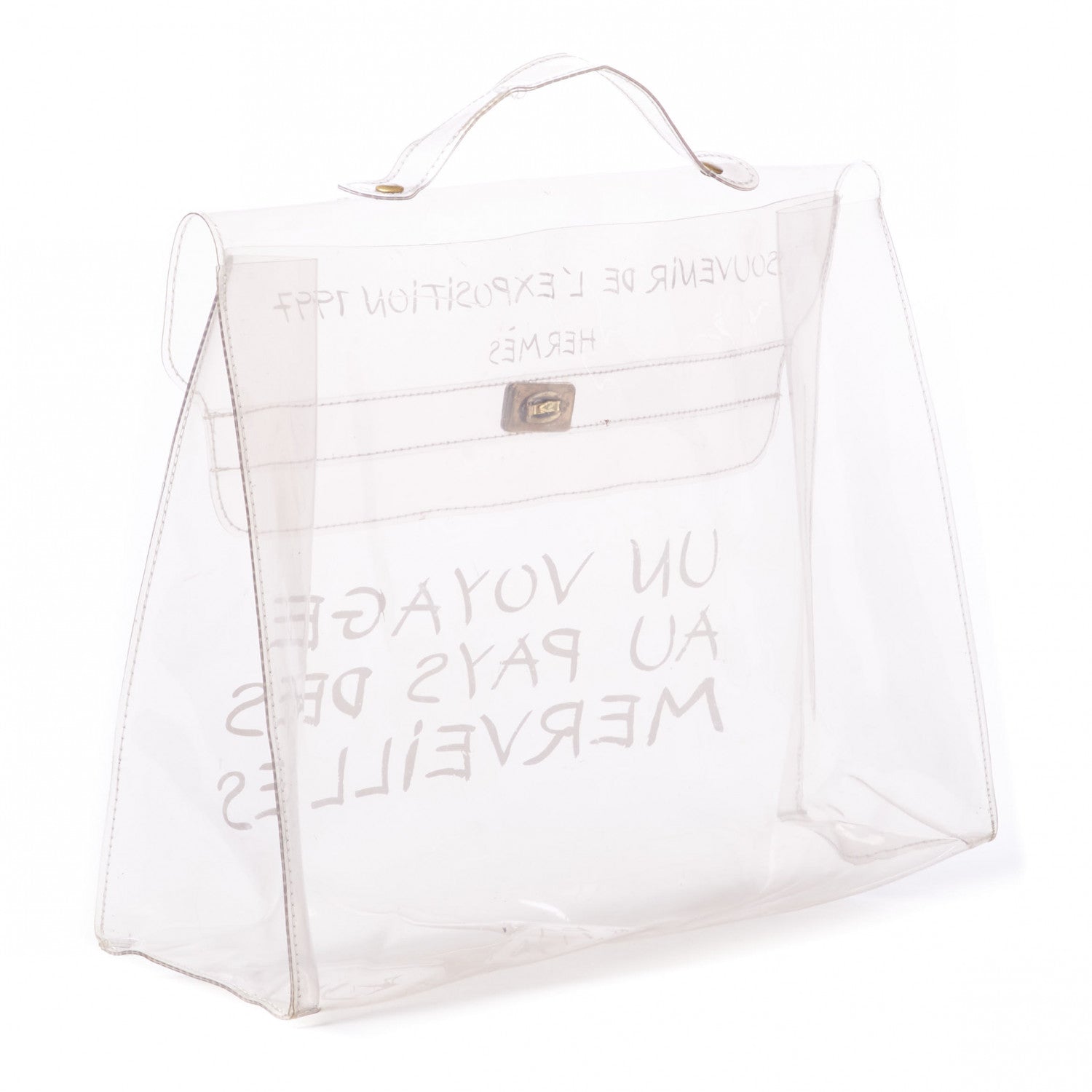 Hermes Vinyl Souvenir De L'Exposition Kelly Transparent 2 of 7