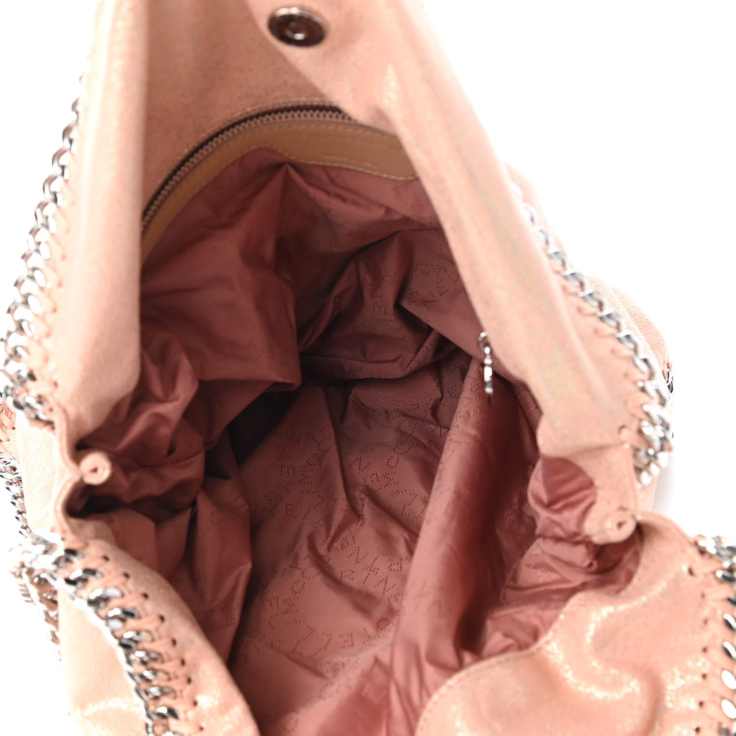 Stella McCartney Metallic Shaggy Deer Falabella Fold Over Tote Copper 6 of 11