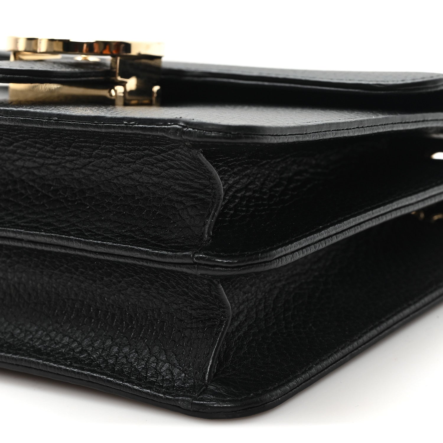 Gucci Dollar Calfskin Small Interlocking G Shoulder Bag Black Black 10 of 11