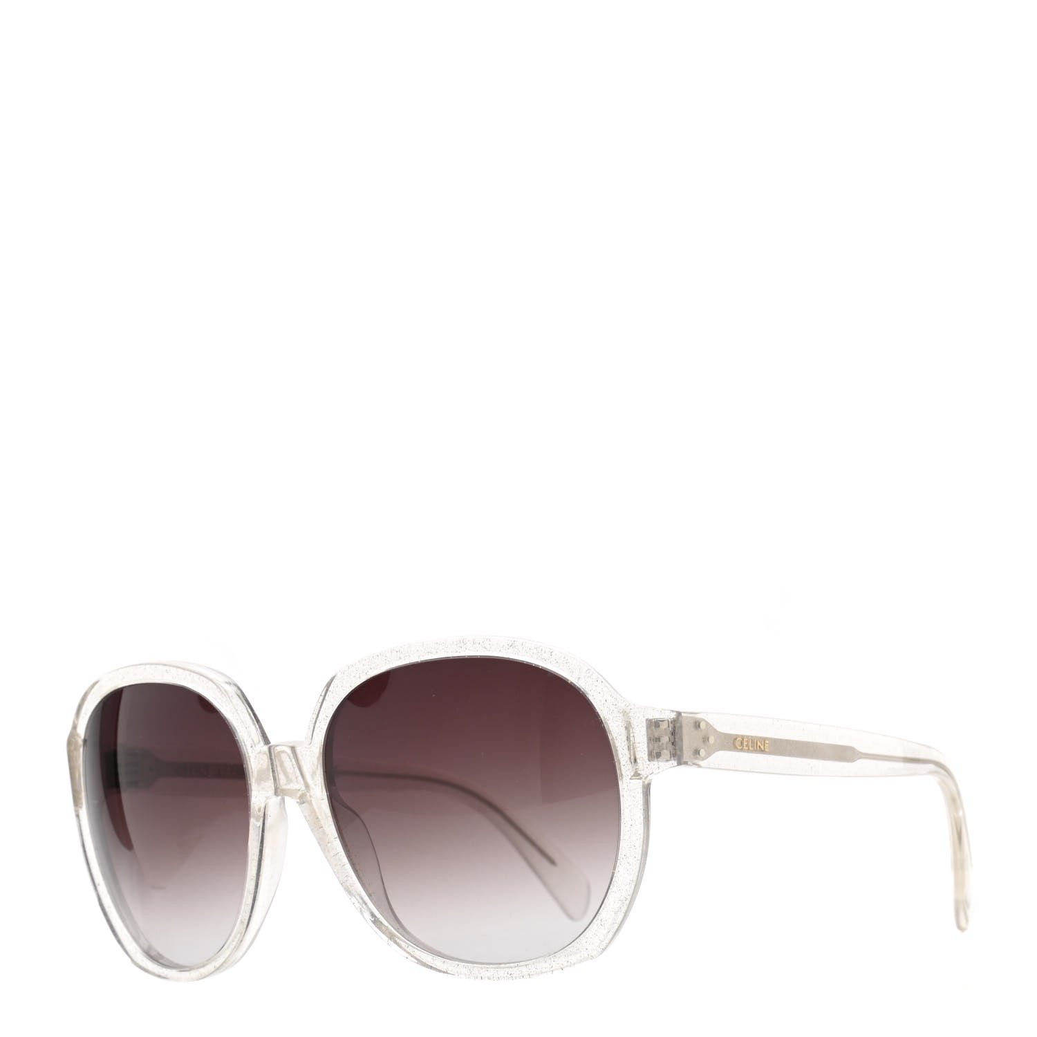 Celine Acetate Glitter Round Sunglasses CL 40147I Clear 1 of 6