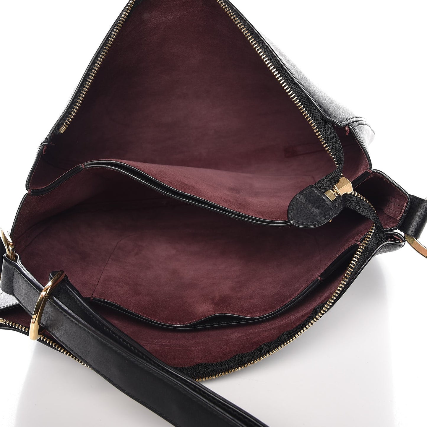 Smooth Calfskin Medium Saddle Bag Black