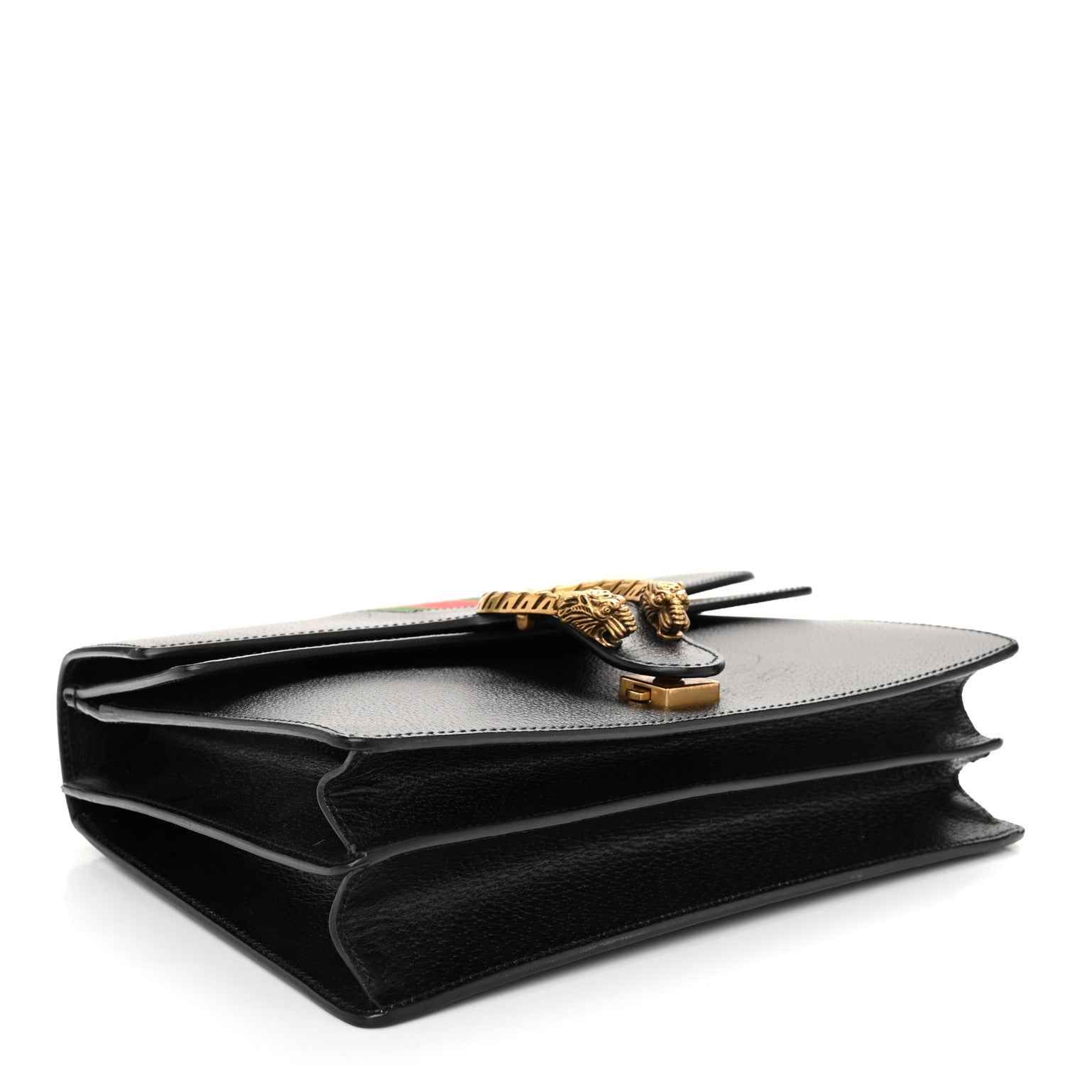 Gucci Calfskin Web Medium Dionysus Shoulder Bag Black 4 of 13