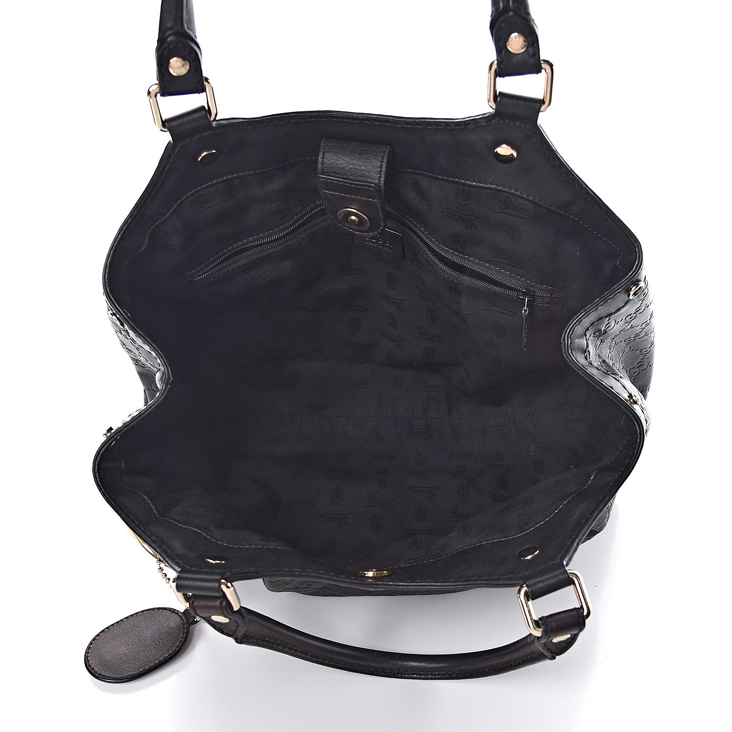 Gucci Guccissima Medium Sukey Tote Black 5 of 12
