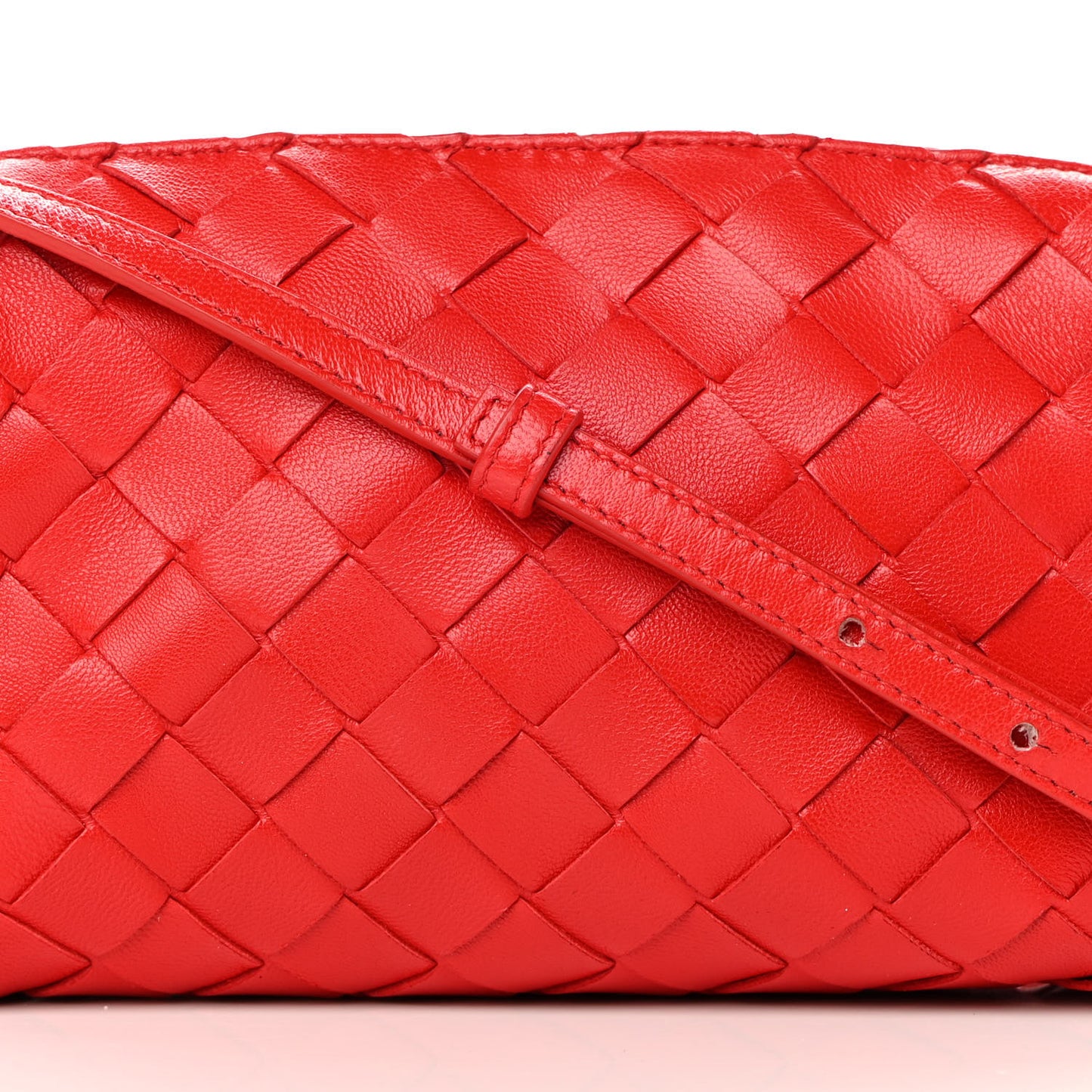Nappa Intrecciato Mini Crossbody Bright Red