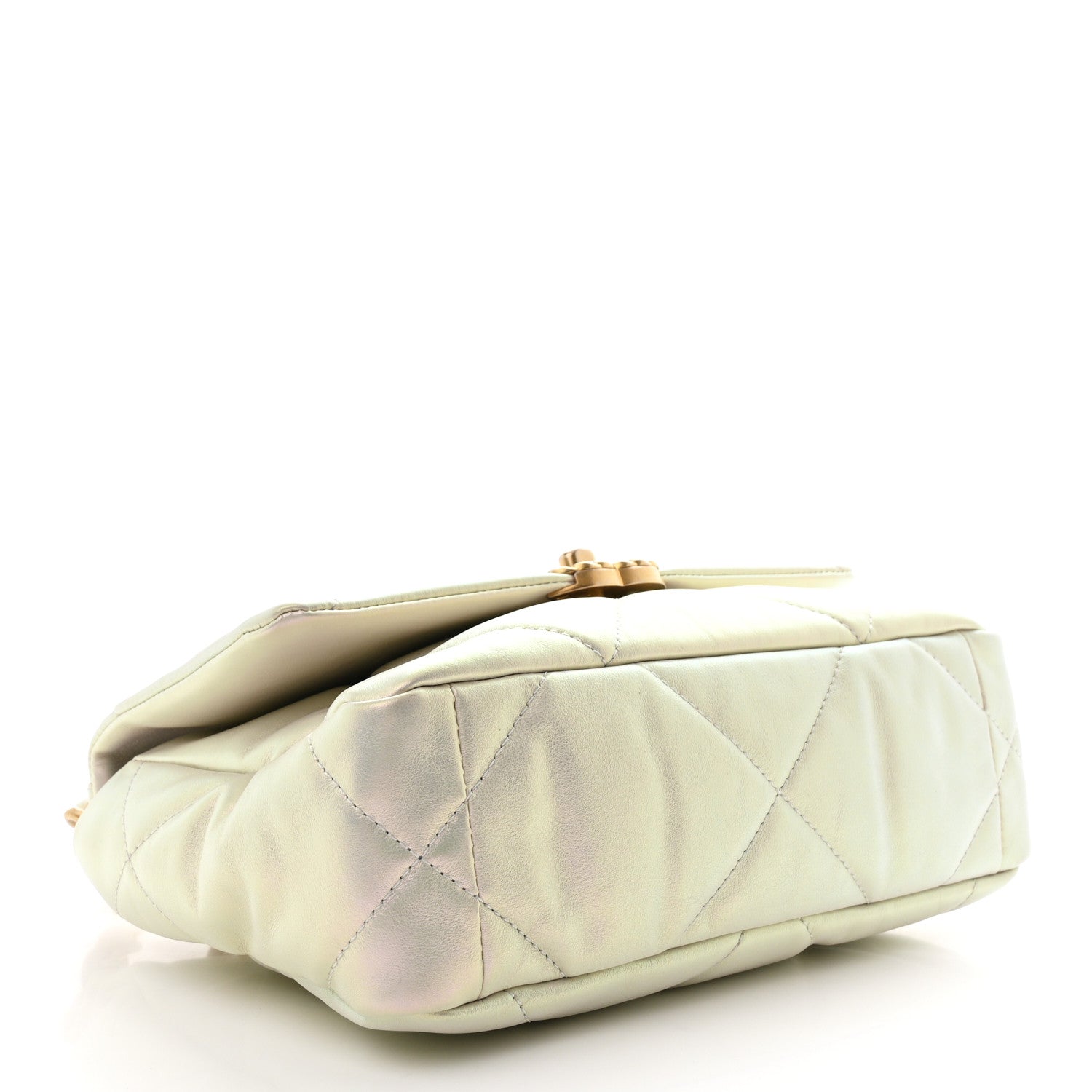 Chanel Iridescent Calfskin Quilted Medium Chanel 19 Flap White 4 of 10