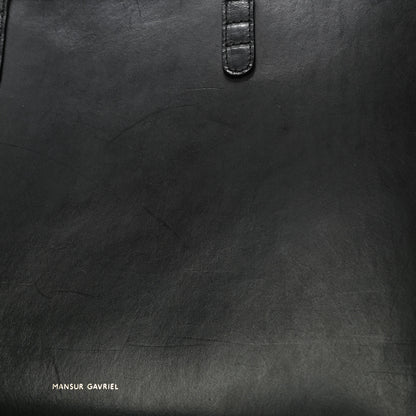 Mansur Gavriel Calfskin Small Shopping Tote Black Gold 14 of 19