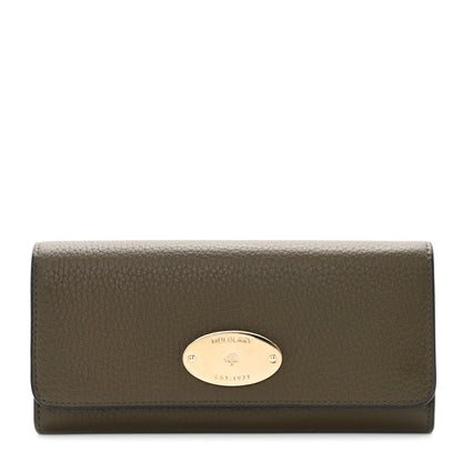 Mulberry Heavy Grain Calfskin Continental Wallet Green 1 of 7