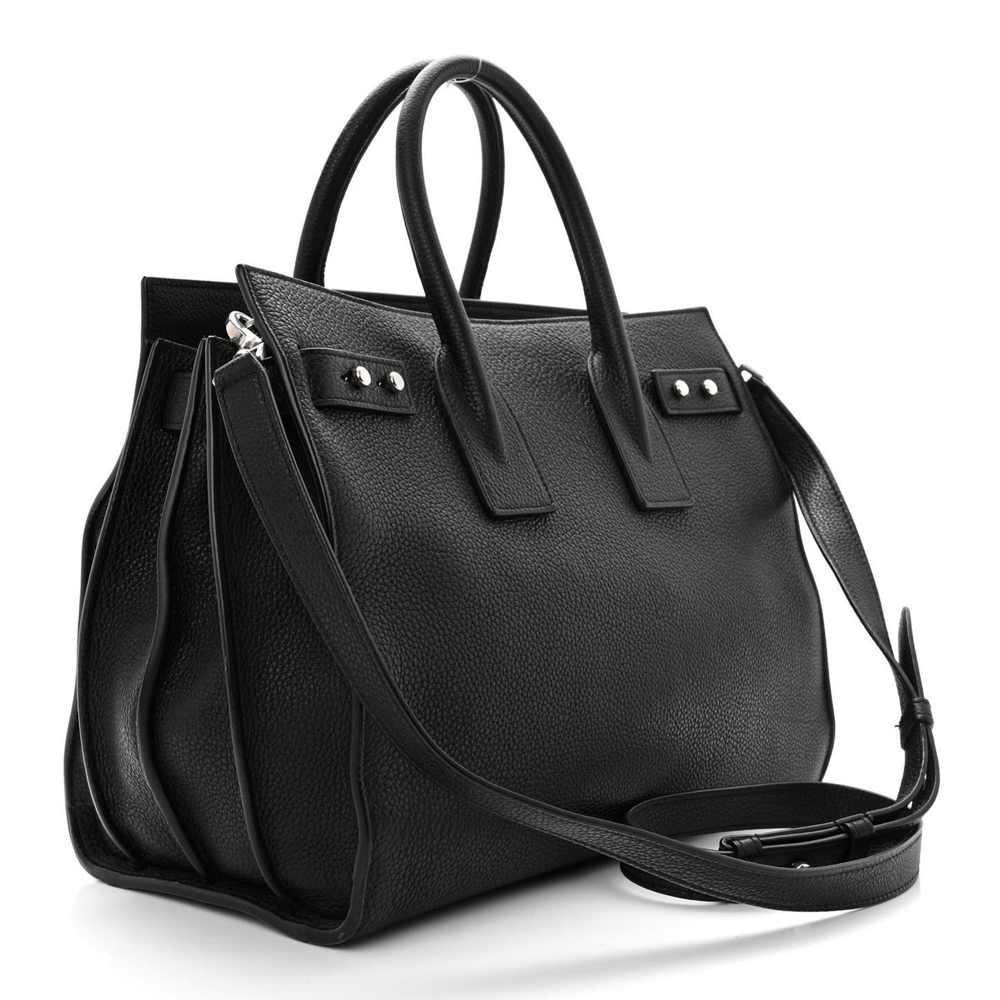 Grained Calfskin Small Supple Sac De Jour Black