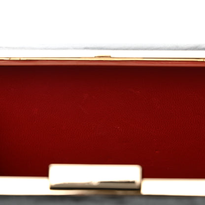 Valentino Garavani Calfskin VLTN Minaudiere Chain Clutch Black 10 of 11