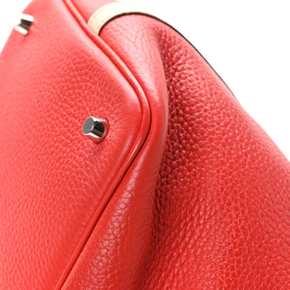 Hermes Taurillon Clemence Swift Eclat Picotin Lock 22 MM Gold Rouge Tomate Rose Eglantine 10 of 12