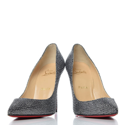 Christian Louboutin Glitter Diams Pigalle Follies 100 Pumps 36.5 Antic Silver 6 of 12