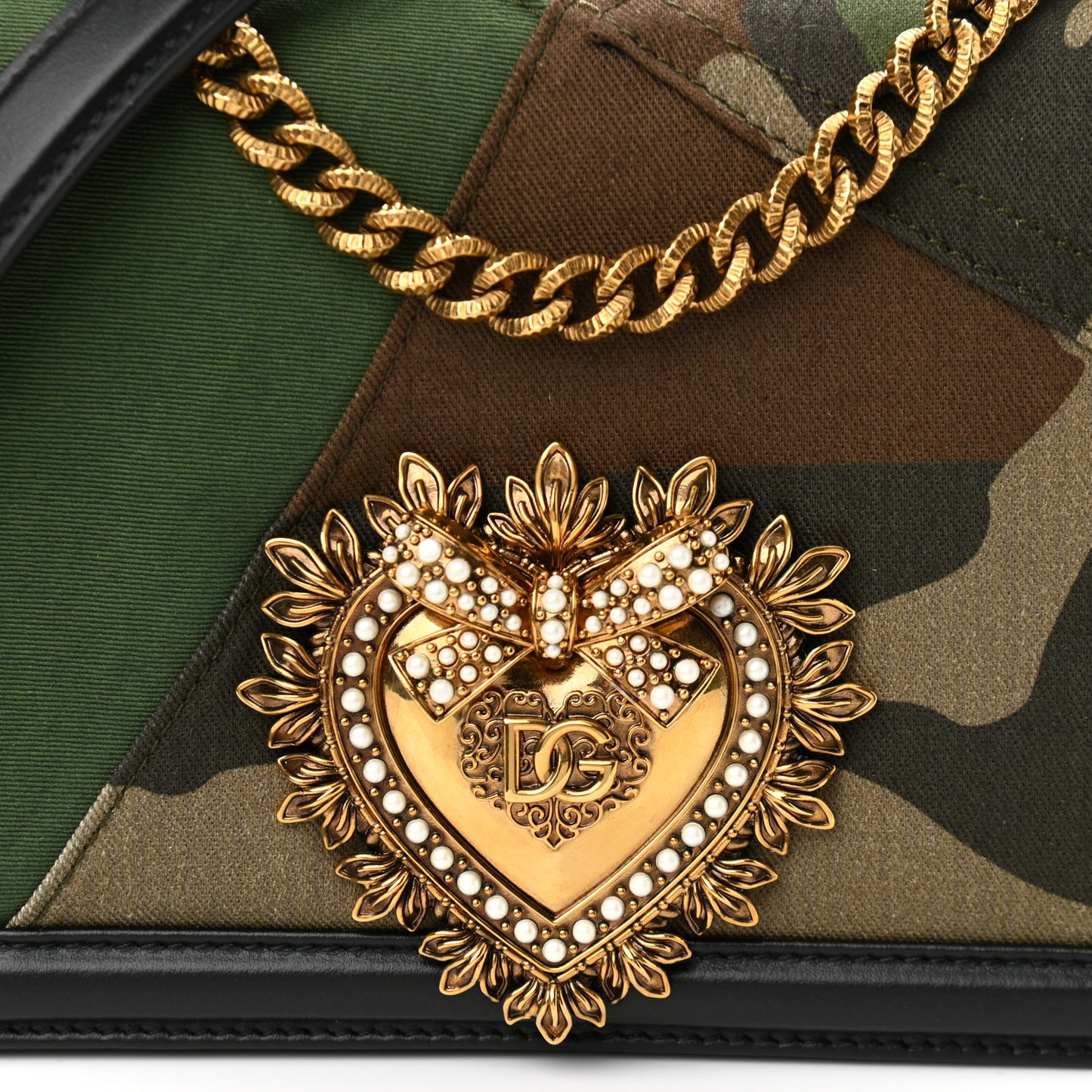 Calfskin Camouflage Pattern Medium Devotion Crossbody Bag