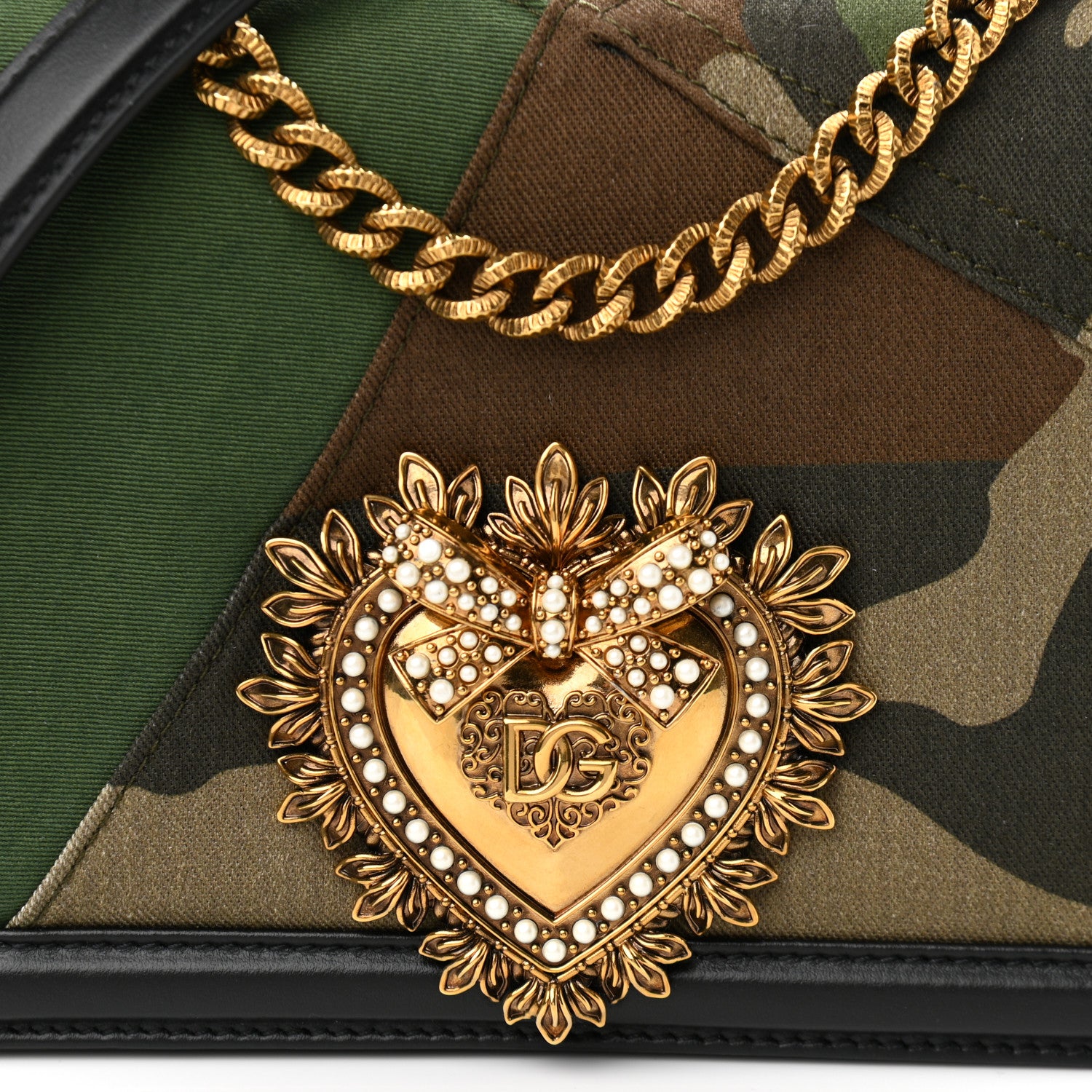 Dolce & Gabbana Calfskin Camouflage Pattern Medium Devotion Crossbody Bag 7 of 10