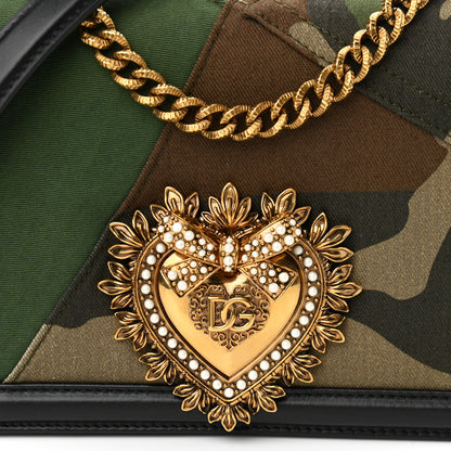 Dolce & Gabbana Calfskin Camouflage Pattern Medium Devotion Crossbody Bag 7 of 10