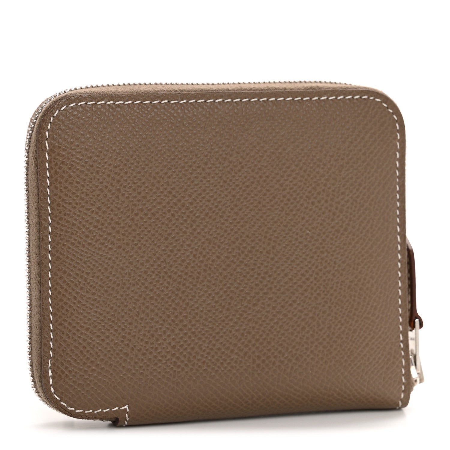 Hermes Epsom Silk'in Compact Wallet Etoupe 3 of 11