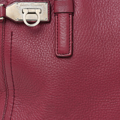 Salvatore Ferragamo Calfskin Medium Verve Double Zip Tote Burgundy 7 of 15