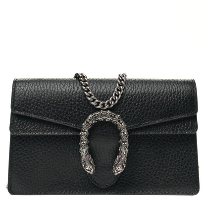 Gucci Calfskin Super Mini Dionysus Shoulder Bag Black 1 of 9