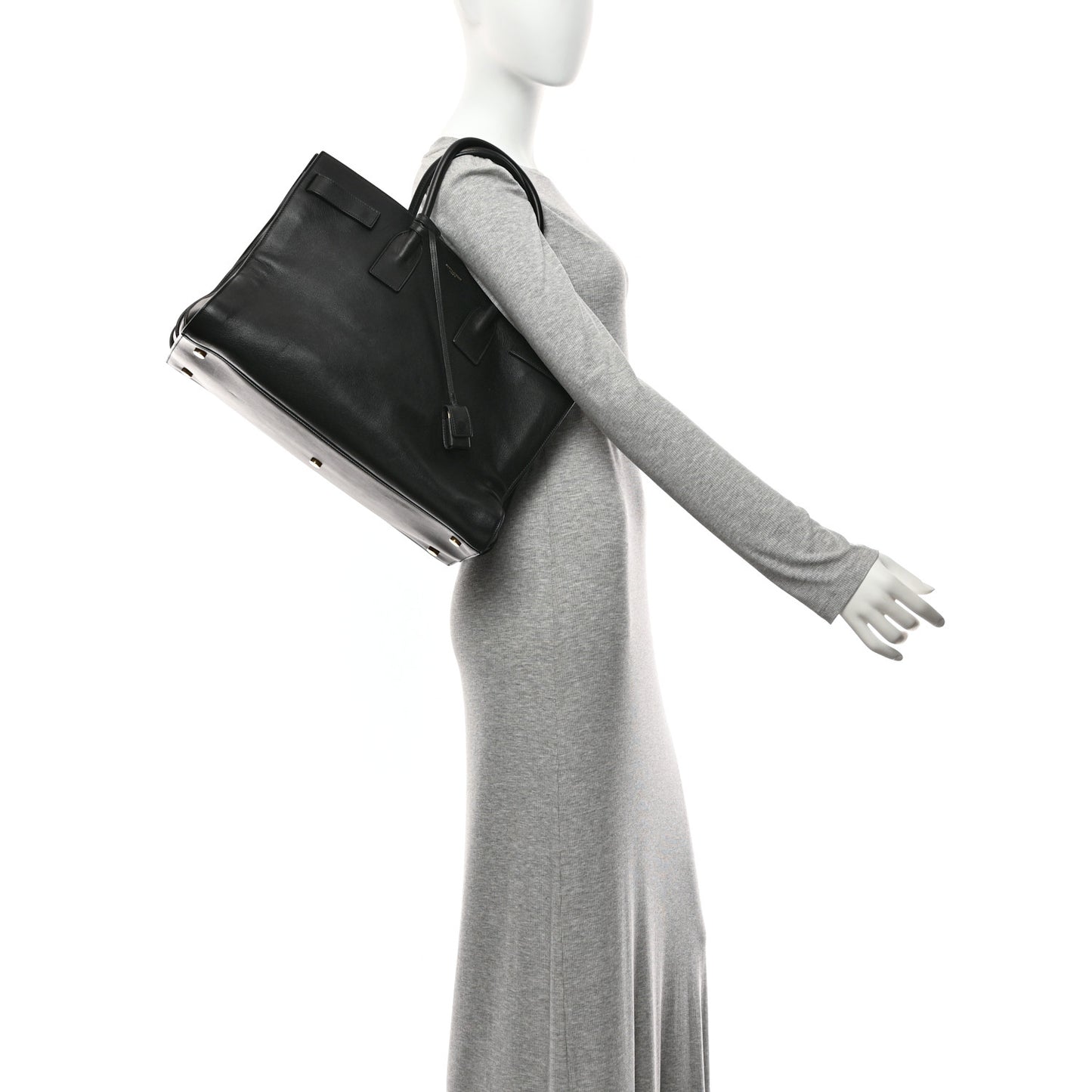 Calfskin Large Sac de Jour Carryall Black