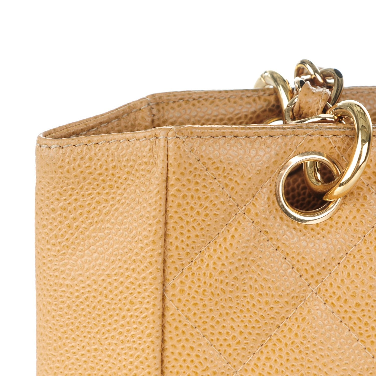 Chanel Caviar Quilted Petit Shopping Tote PST Beige 9 of 9