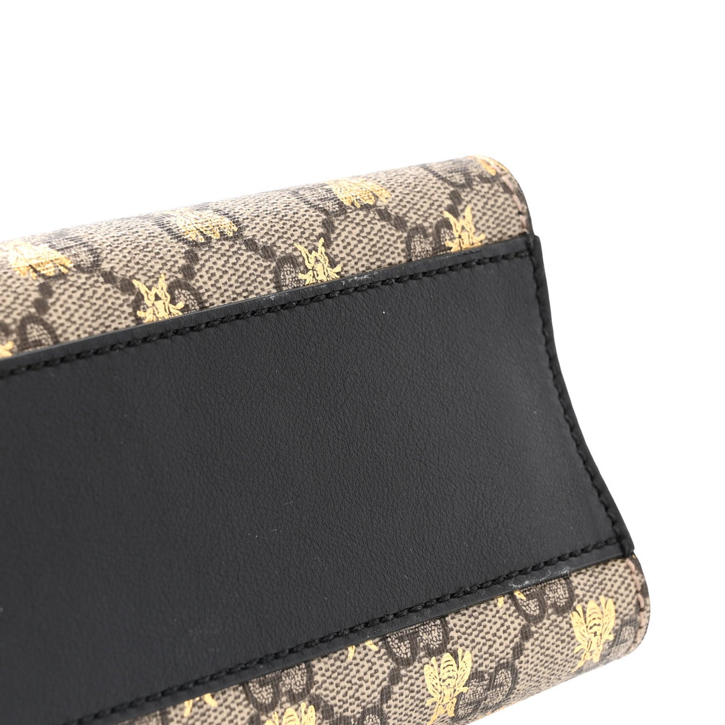 GG Supreme Monogram Bees Small Padlock Tote Beige Oro Black