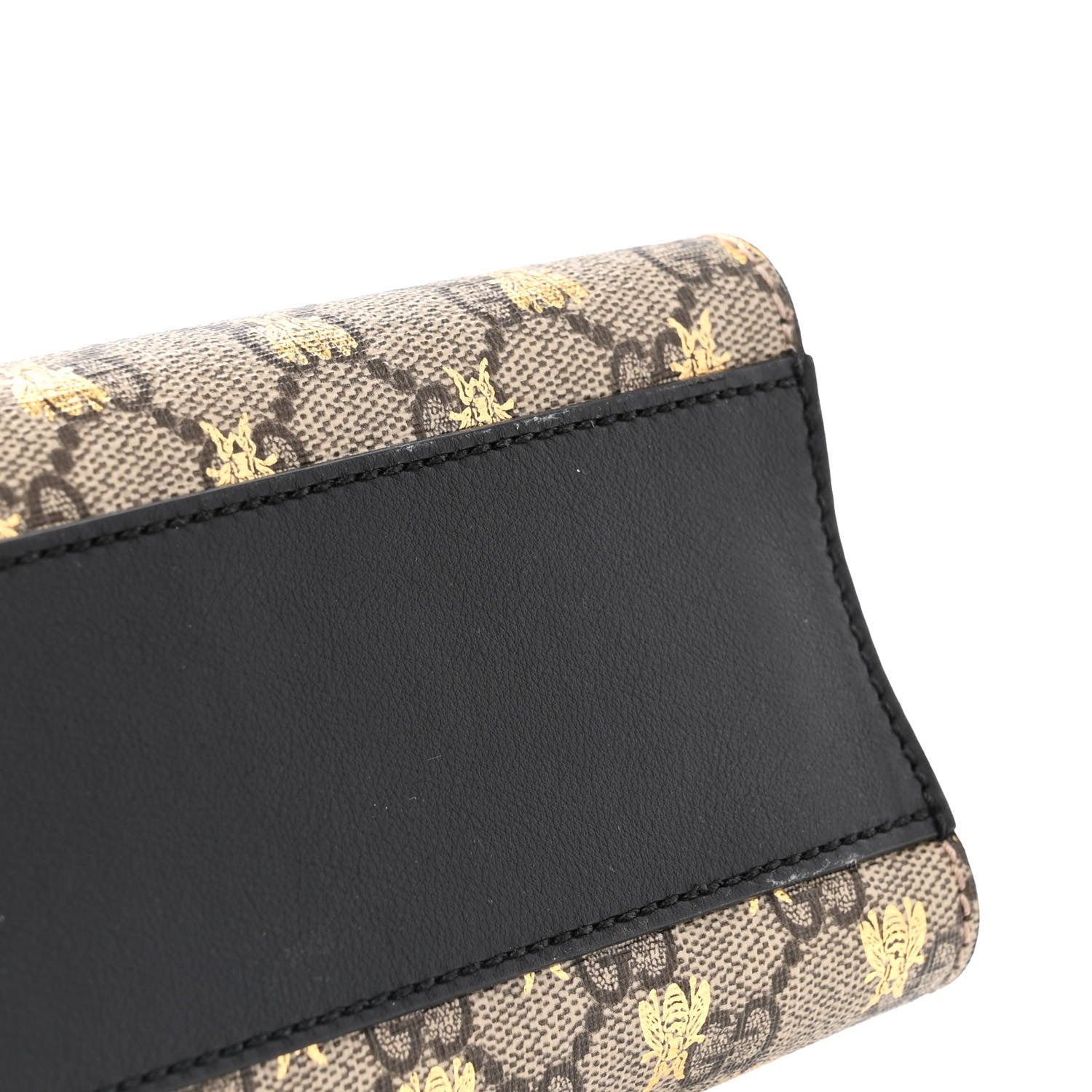 Gucci GG Supreme Monogram Bees Small Padlock Tote Beige Oro Black 11 of 11