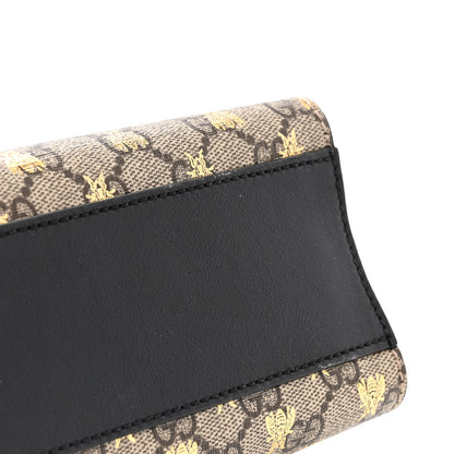 Gucci GG Supreme Monogram Bees Small Padlock Tote Beige Oro Black 11 of 11