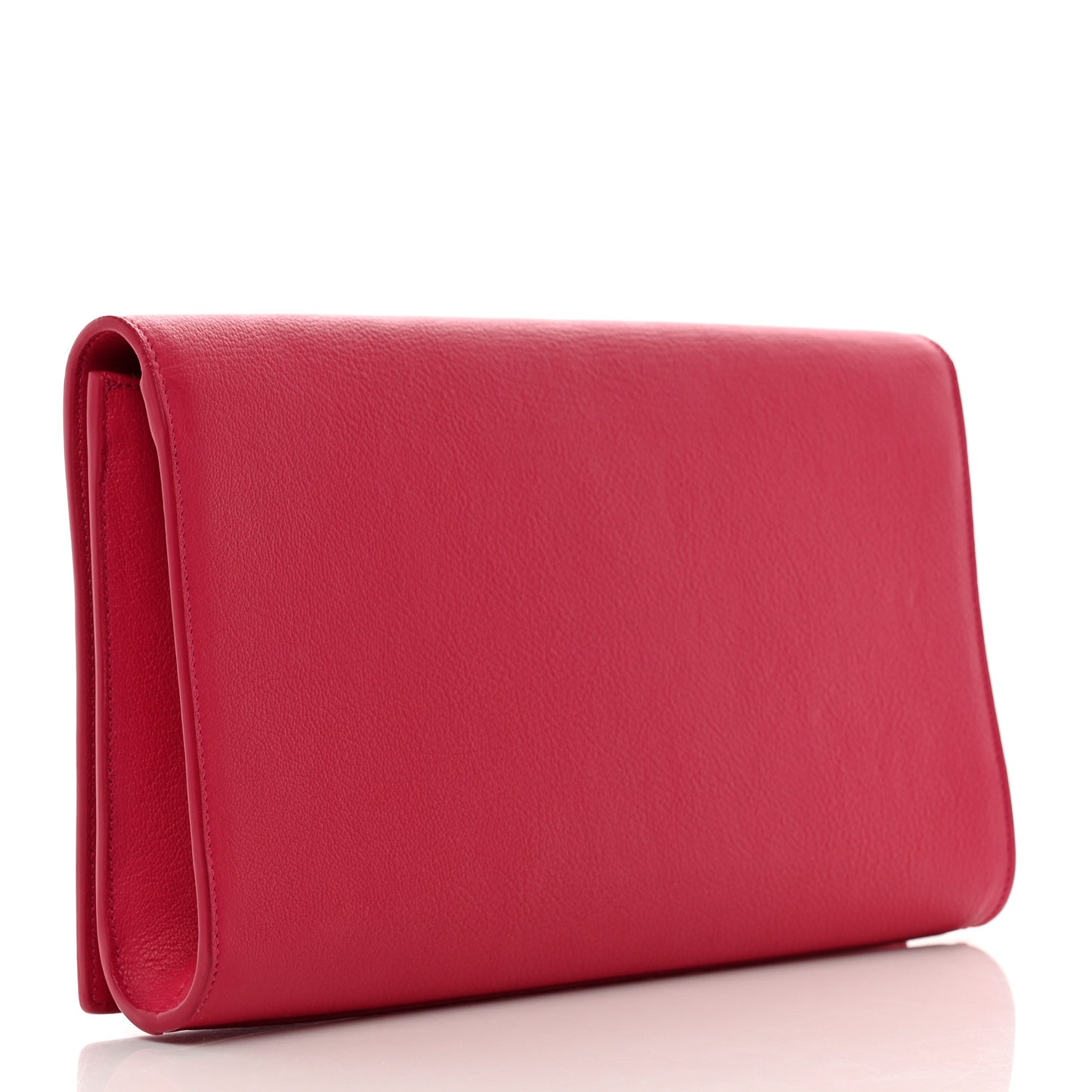 Calfskin Monogram Large Belle De Jour Clutch Lipstick Fuchsia
