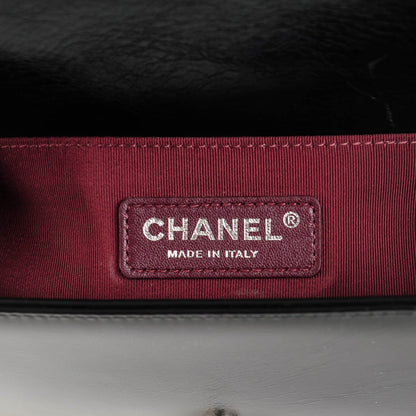 Chanel Glazed Calfskin Small Boy Chained Flap Black 6 of 7