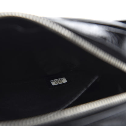 Chanel Distressed Patent Quilted Single Flap Bag Black 10 of 11