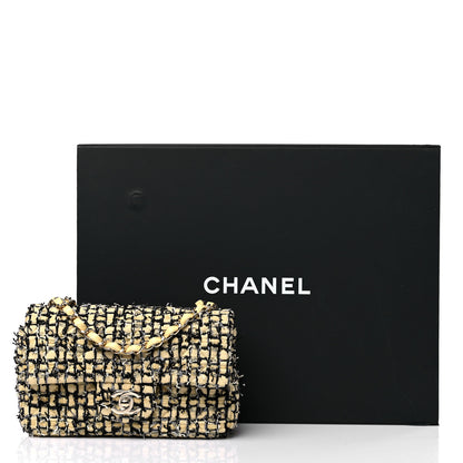 Chanel Tweed Quilted Mini Rectangular Flap Yellow Black 10 of 10