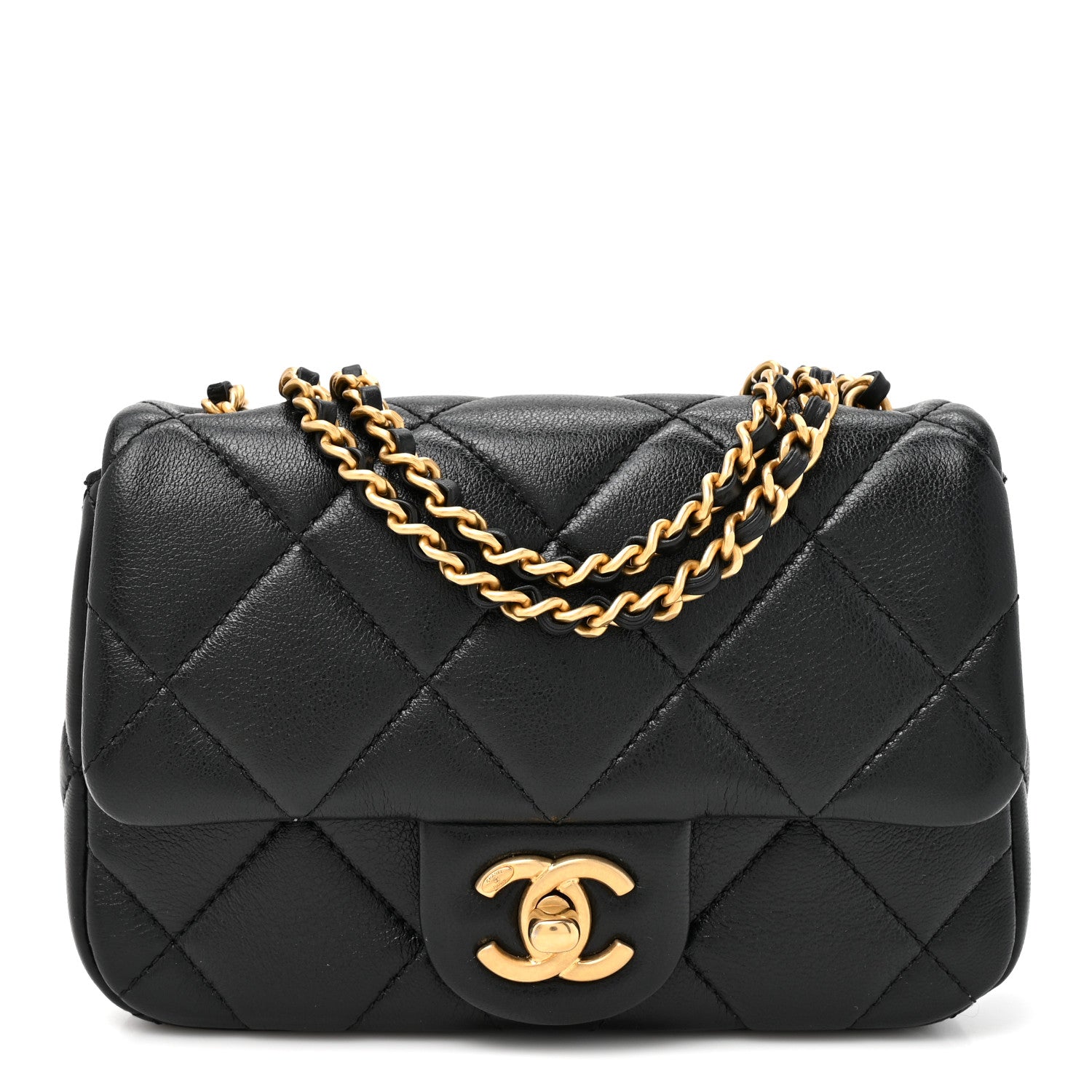 Chanel Lambskin Quilted Pearl Small Flap Black Black 1 of 10