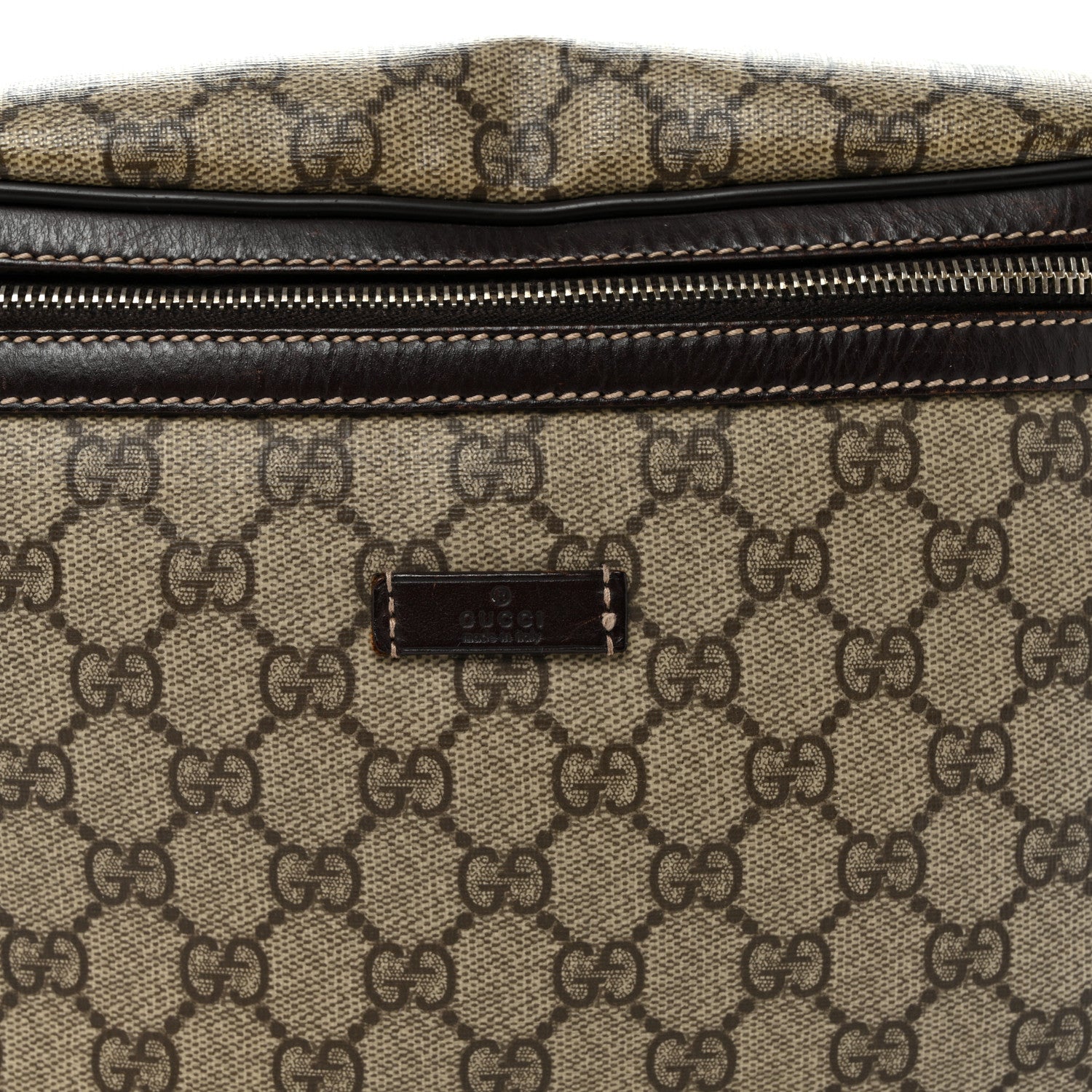 Gucci GG Supreme Monogram Belt Bag Dark Brown 8 of 10