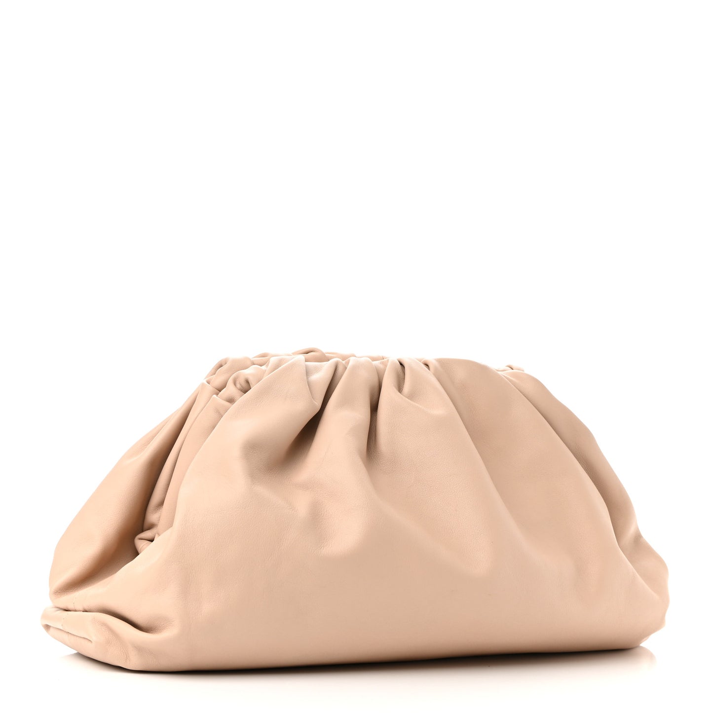 Smooth Butter Calf The Pouch Oversized Clutch Nude
