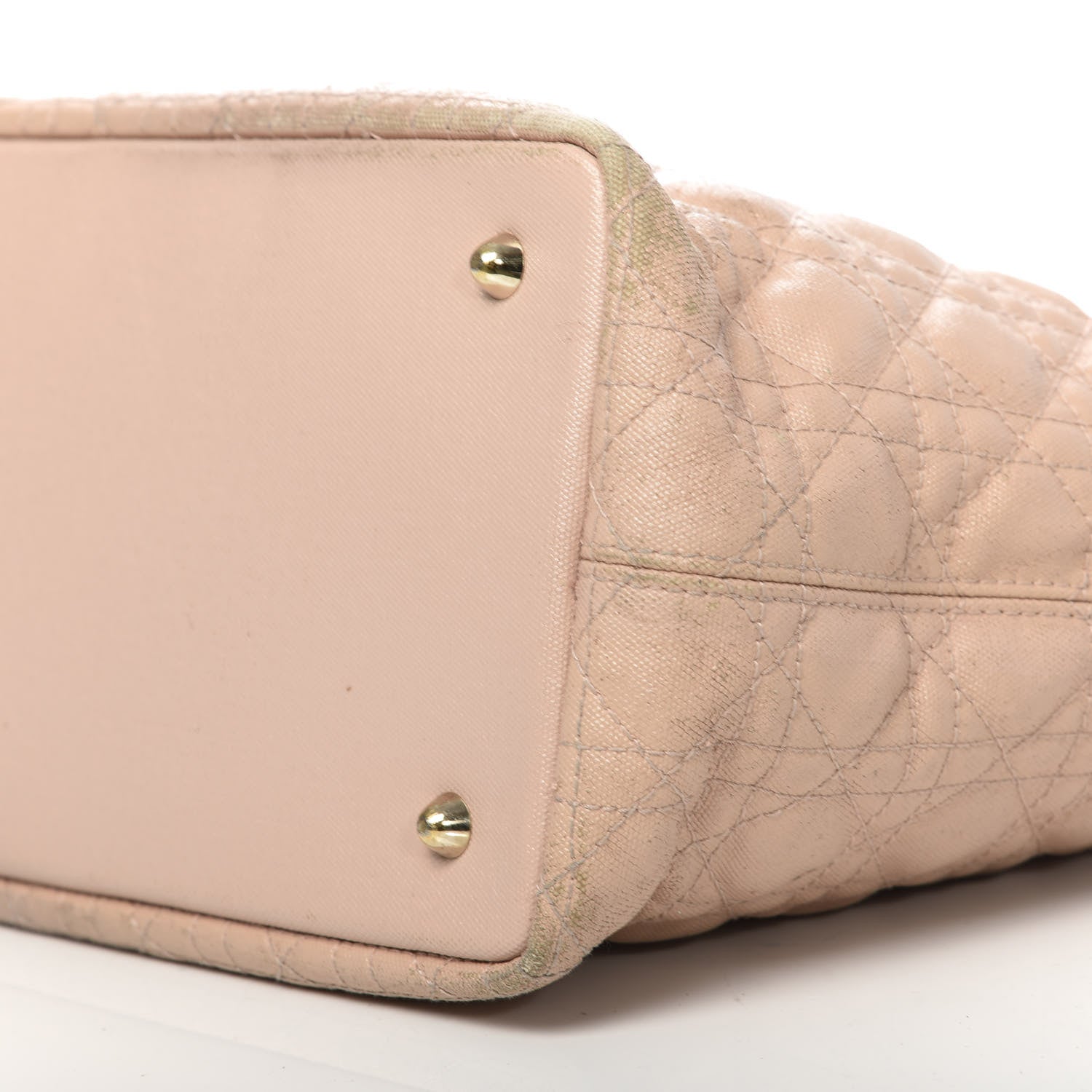 Christian Dior Coated Canvas Cannage Small Panarea Tote Beige 28 of 29