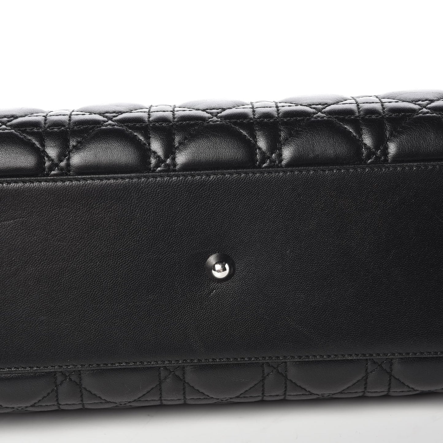 Lambskin Cannage Small Dior Soft Shopping Tote Black