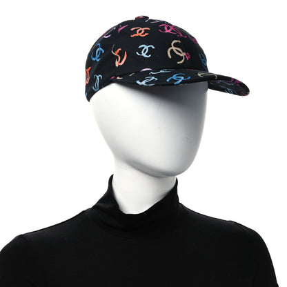 Chanel Cotton CC Cap Hat Black Multicolor 2 of 10