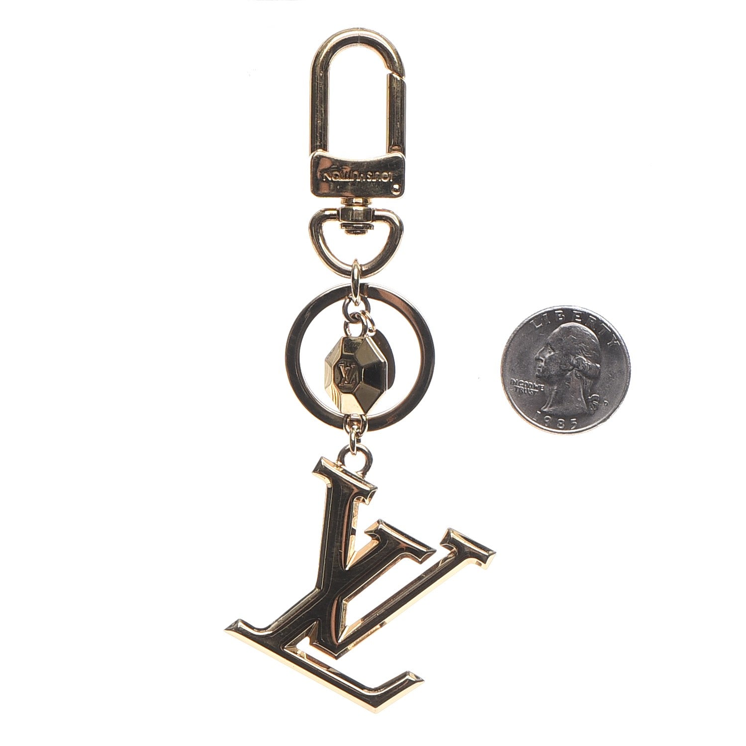 Louis Vuitton LV Facettes Bag Charm Key Holder Gold 2 of 6