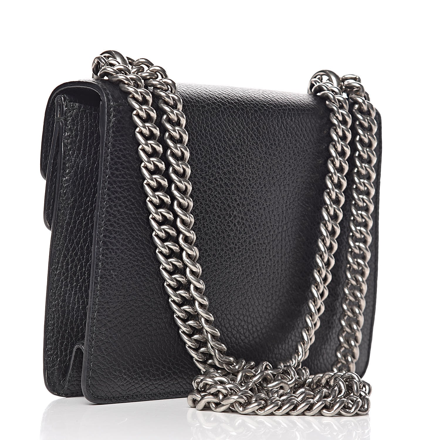 Gucci Calfskin Mini Dionysus Shoulder Bag Black 3 of 16